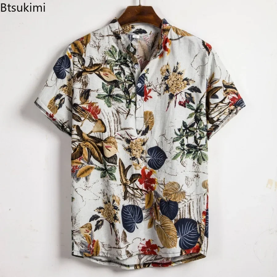 Vintage Hawaiian Floral Shirt - 핫세일 남성 하와이안 플로럴 프린트 셔츠
