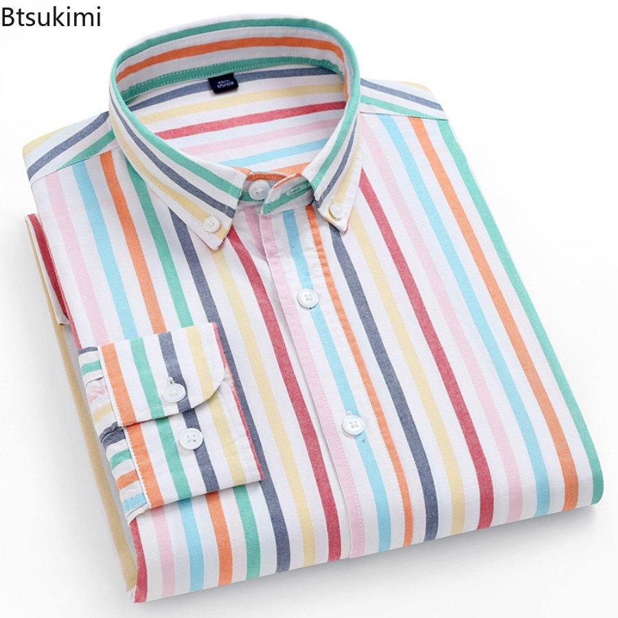 고품질 100% 면 옥스포드 셔츠 남성용 긴팔 캐주얼  - Oxford Cotton Casual Shirt Business 리뷰 및 가격
